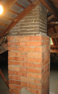 plastering the chimney